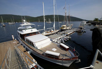 Wide angle of large boat