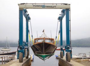 Boat on Marine Travelift